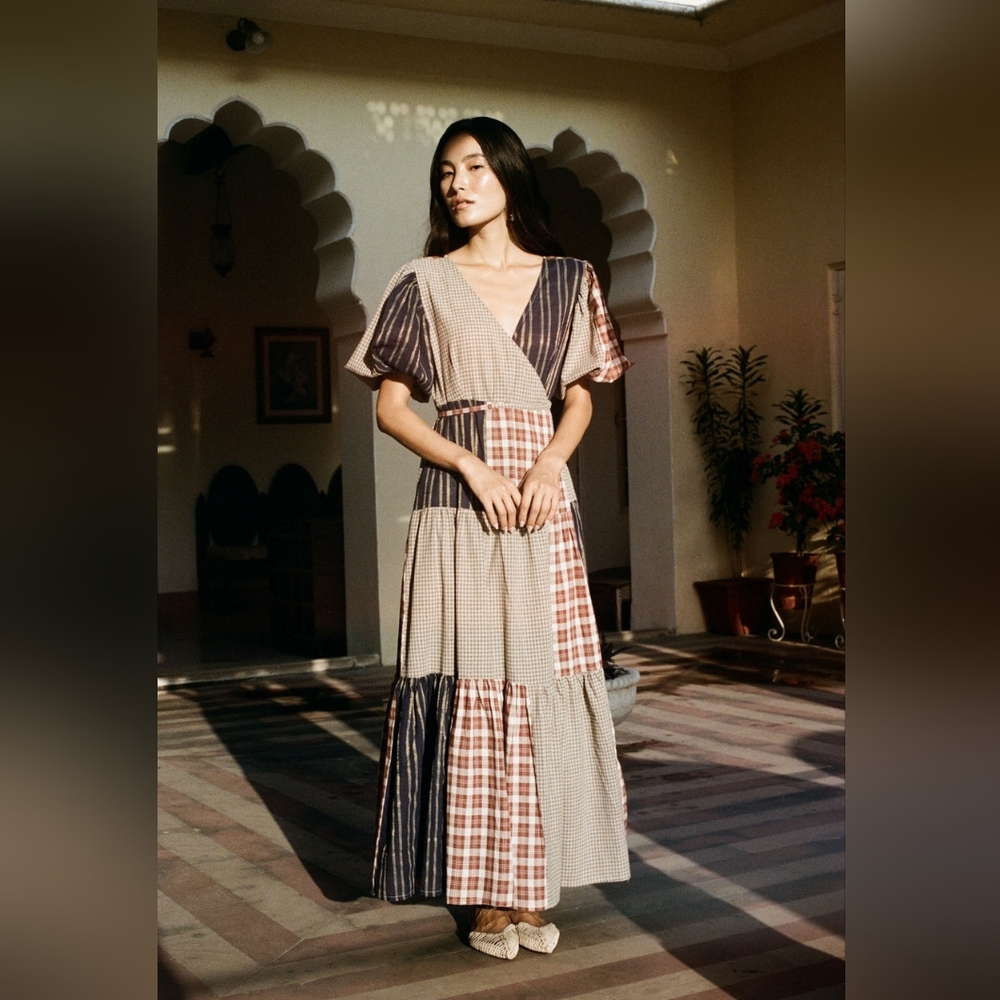 Daughters Of India - Poet Patchwork Dress